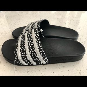 NWT Adidas Adilette Slides Mules Patterned Size 9